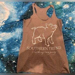 Southern Trend Grey Tank Top